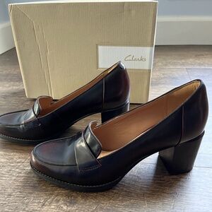 NEW Clark Artisan Women's Tarah Grace Pumps, Size 7.5M, Burgundy